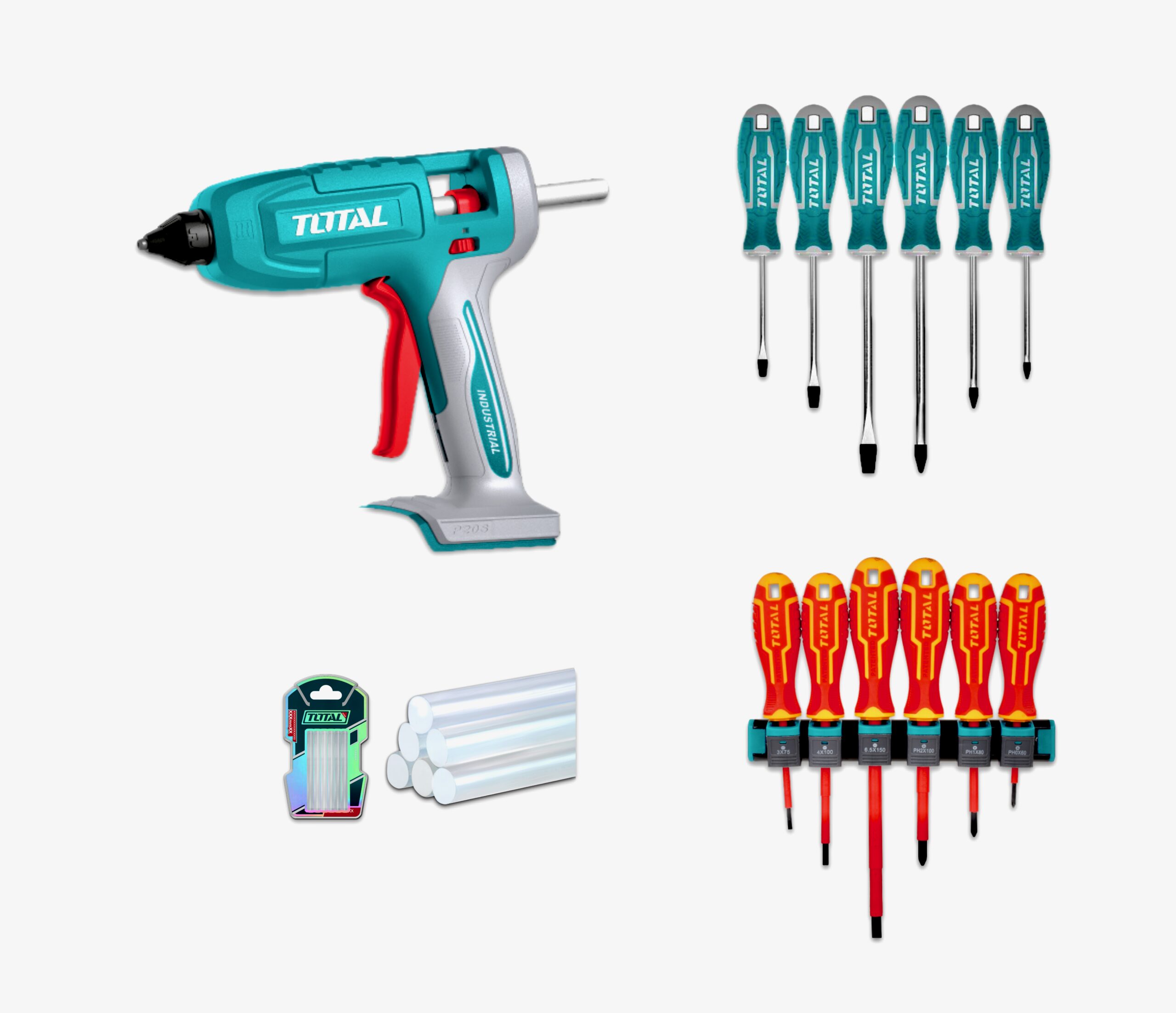 TOTAL Combo Kit KO-09 Cordless Glue Gun & Screwdriver Kit