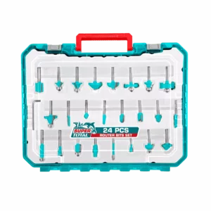 TOTAL Router Bits Set 6mm 24 Piece