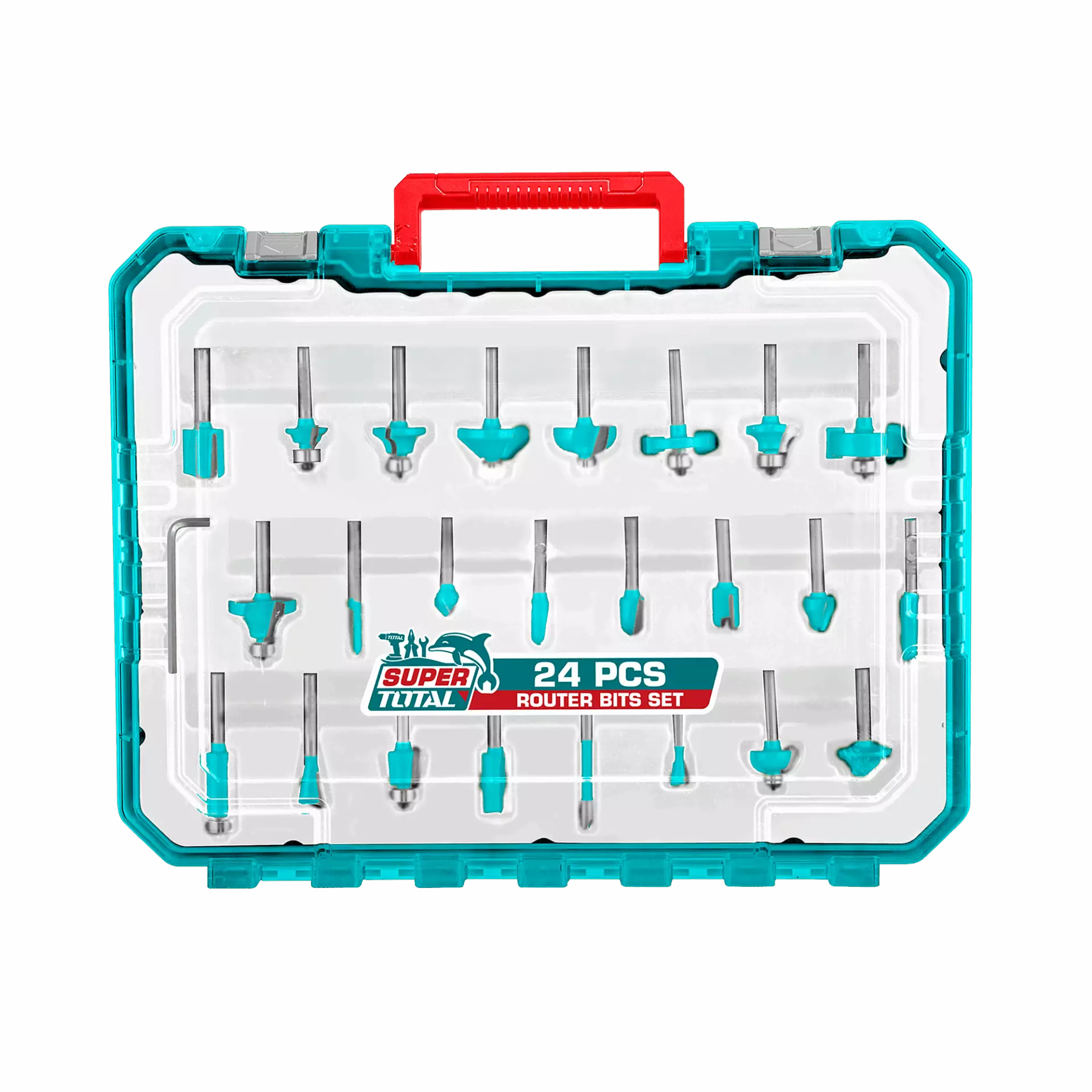 TOTAL Router Bits Set 6mm 24 Piece