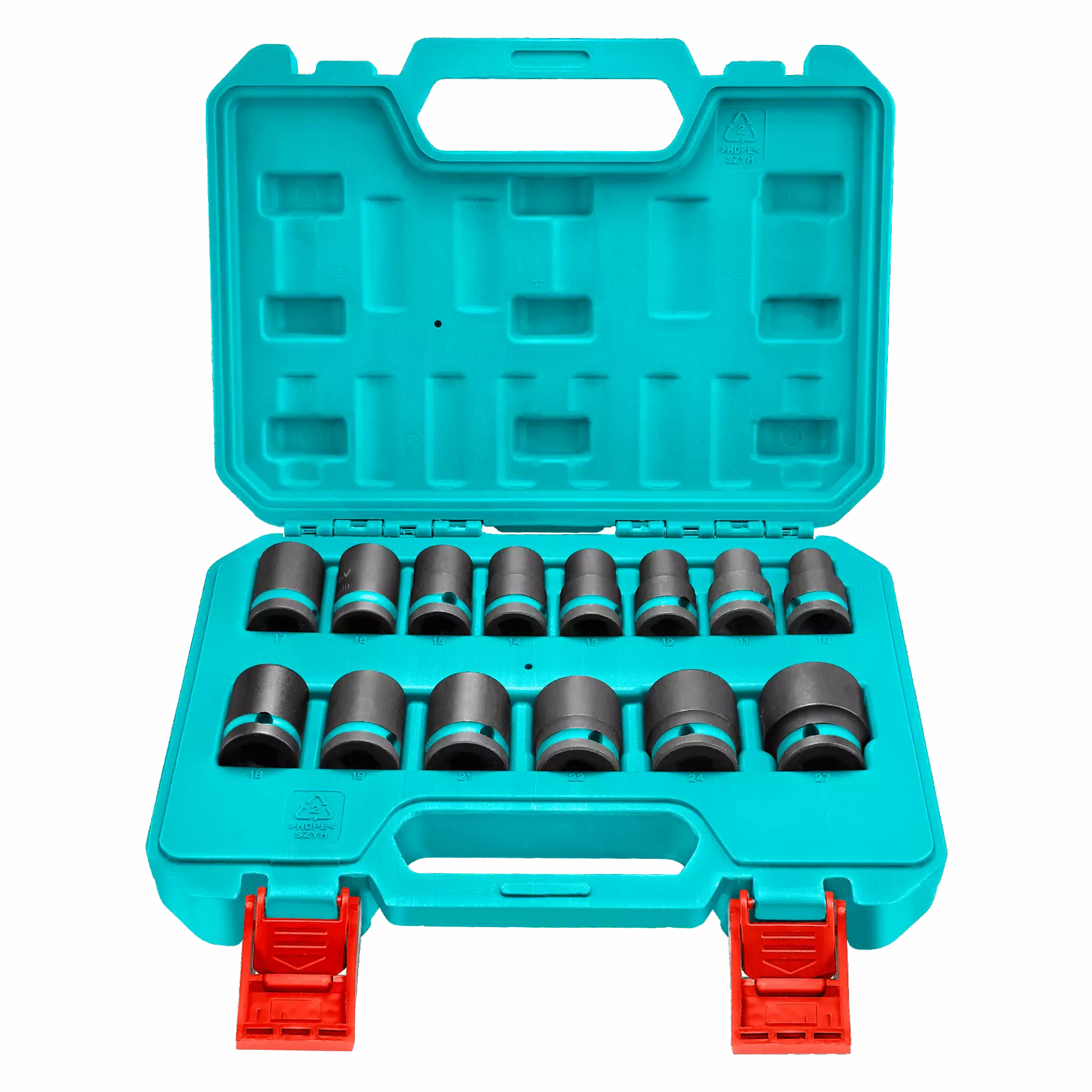 TOTAL Impact Socket Set 1/2 Inch Drive 14 Piece