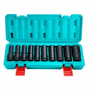 TOTAL Deep Impact Socket Set 1/2 Inch Drive 10 Piece