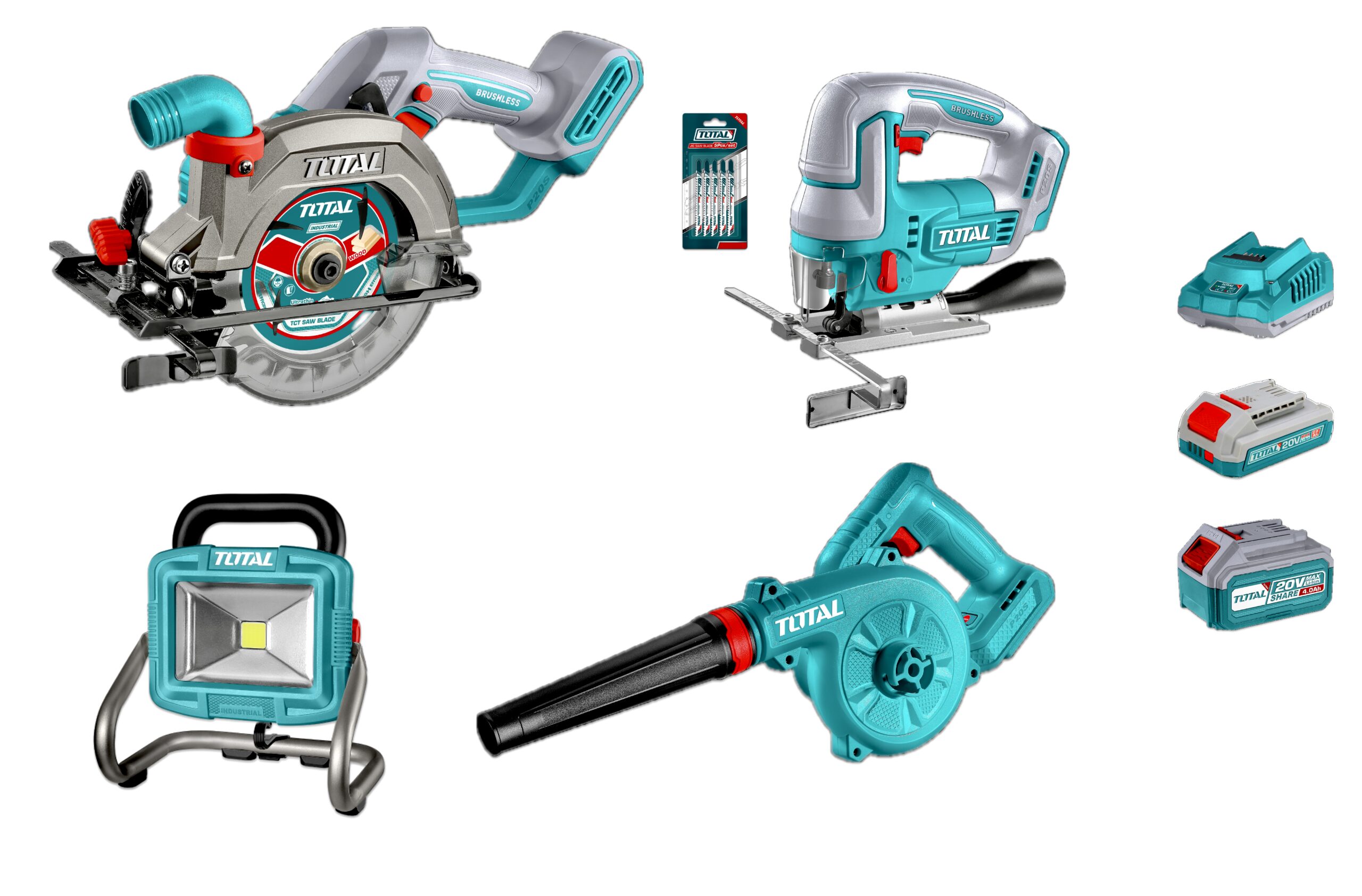 TOTAL Combo Kit KO-06 Cordless Cutting & Construction Kit