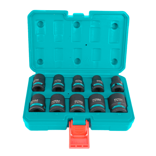 TOTAL Impact Socket Set 1/2 Inch Drive